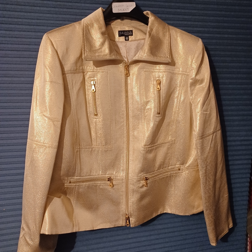 Juliana Collezione gold jacket size 16